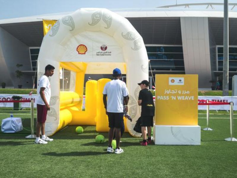 Oppblaasbar fotballpark fotballforbundet i Qatar 2
