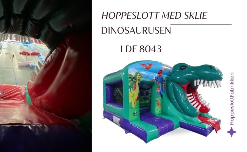 Hoppeslott med sklie Dinosaurusen LDF 8043